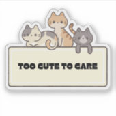 Sticker Chats mignons Kawaii Drôle Design de chat mignon (Devant)