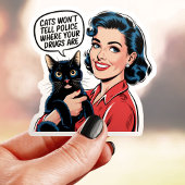Sticker Chats Ne Diront Pas à la Police Drôle