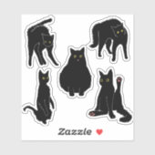 Sticker Chats noirs  (Feuille)