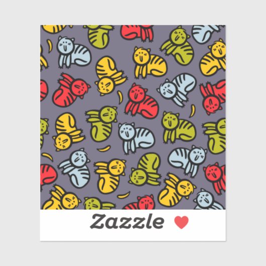 Sticker Chats plus bananes (Feuille)