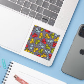 Sticker Chats plus bananes (Ordinateur portable avec iPhone)