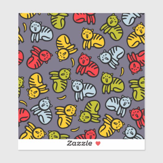 Sticker Chats plus bananes (Feuille)