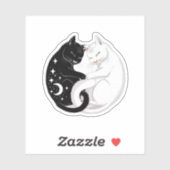 Sticker Chats Yin Yang (Feuille)