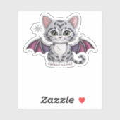 Sticker chatte brodée T-shirt classique (Feuille)