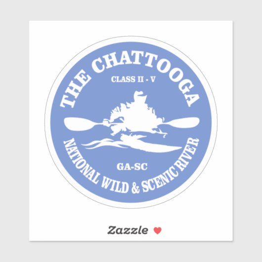 Sticker Chattooga River (rd) (Feuille)