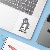 Sticker Chaud Baboon d'air drôle Farny Monkey Pun (Ordinateur portable avec iPhone)