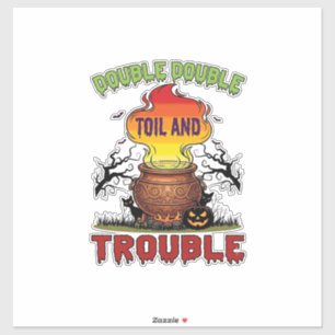 Sticker Chaudière Double Travail Problème Halloween Chat N