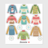 Sticker Chauffage de Noël laid mais mignon 3 (Feuille)