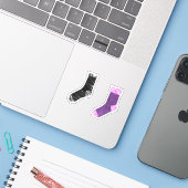 Sticker Chaussettes (Ordinateur portable avec iPhone)