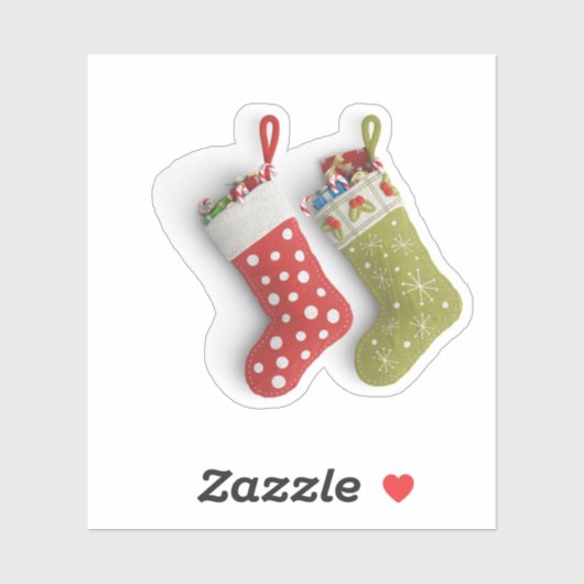 Sticker Chaussettes de Noël (Feuille)