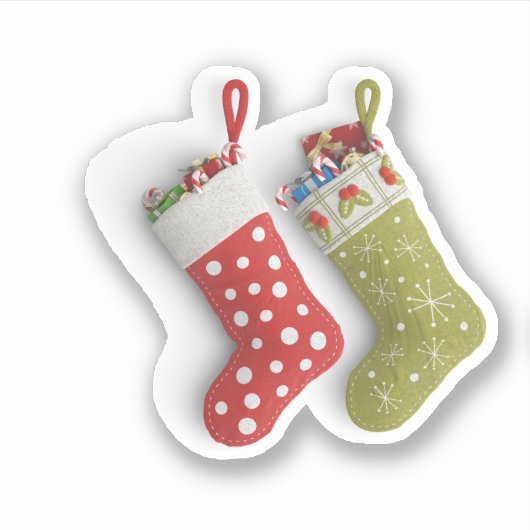 Sticker Chaussettes de Noël (Devant)