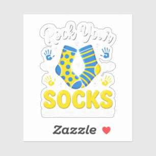 Sticker Chaussettes Drôles de Rock 3/21 Journée Mondiale d