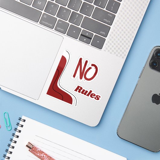 Sticker Chaussettes sans règles (Ordinateur portable avec iPhone)
