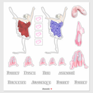 Sticker Chaussons de ballet de ballerine à faire soi-même