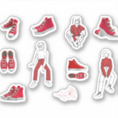 Sticker Chaussure basket Fashion Chaussures Pack (Devant)