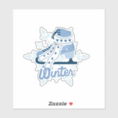 Sticker Chaussure de patinage sur glace (Feuille)
