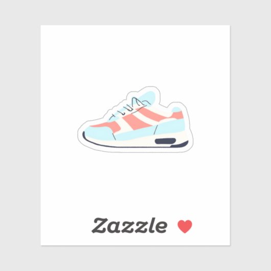 Sticker Chaussure mignonne (Feuille)