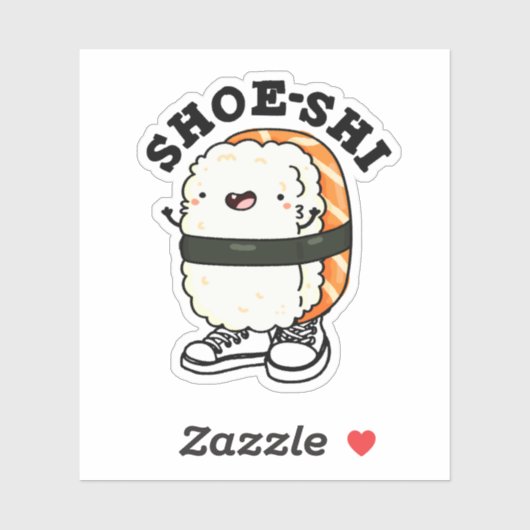 Sticker Chaussure-shi Funny Sushi Pun (Feuille)