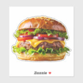 Sticker ChaussureHabille hamburger empilé thic (Feuille)