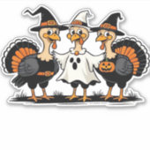 Sticker Chaussures d'automne Whimsical Citrouille Chaleur (Devant)