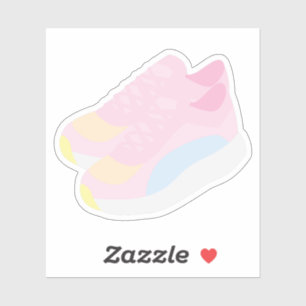 Sticker Chaussures de course roses