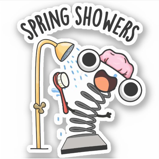 Sticker Chaussures de printemps amusant jeu de saison (Devant)