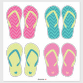 Sticker Chaussures D'Été Flip Flops (Feuille)