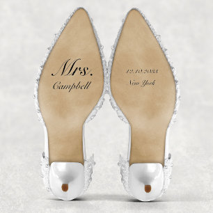 Sticker Chaussures Mariage personnalisées Mme Bride Décal