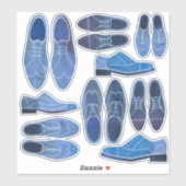 Sticker Chaussures peinture aquarelle (Feuille)