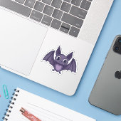 Sticker Chauve-souris d'Halloween (Ordinateur portable avec iPhone)