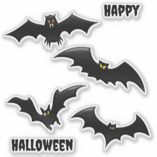 Sticker Chauve-souris d'Halloween (Devant)
