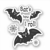 Sticker Chauve-souris noire (Devant)
