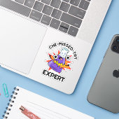 Sticker Che manqué-Essayer Funny Science Chimie Pun (Ordinateur portable avec iPhone)