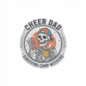 Sticker Cheer Dad Surviving Comp Weekend Skeleton Shirt_1 (Devant)