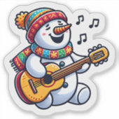 Sticker Cheerful Snowman Singing Xmas Songs (Devant)