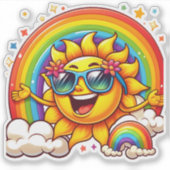 Sticker Cheerful Sun Spreading Positivity (Devant)