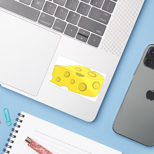 Sticker Cheese (Ordinateur portable avec iPhone)