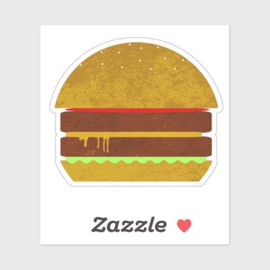 Sticker Cheeseburger Art (Feuille)