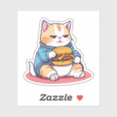 Sticker Cheeseburger Cheeseburger Chat étanche (Feuille)