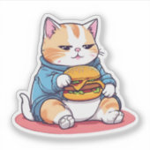 Sticker Cheeseburger Cheeseburger Chat étanche (Devant)