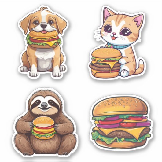 Sticker Cheeseburger Chews imperméable (Devant)