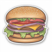 Sticker Cheeseburger Heaven (Devant)