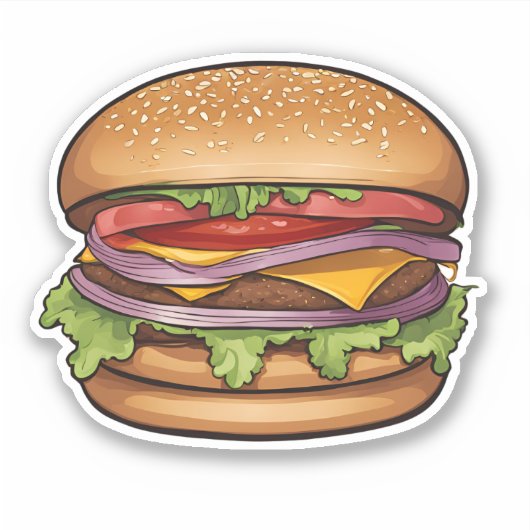 Sticker Cheeseburger Heaven (Devant)
