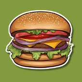 Sticker Cheeseburger Heaven