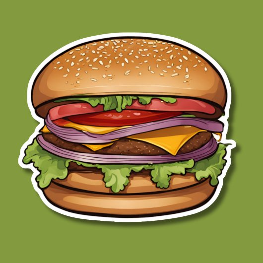Sticker Cheeseburger Heaven