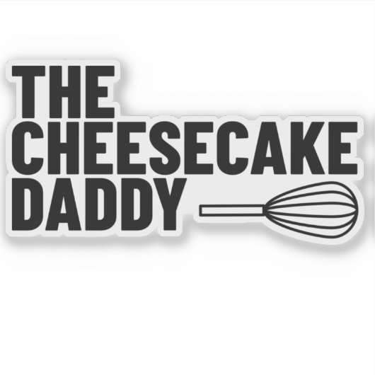 Sticker Cheesecake Daddy Logo Blanc (Devant)