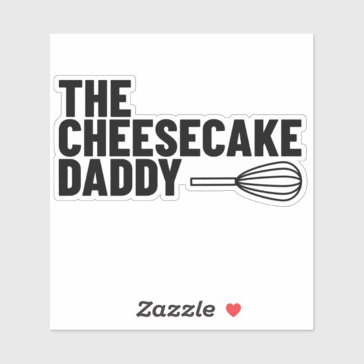 Sticker Cheesecake Daddy Logo Blanc (Feuille)
