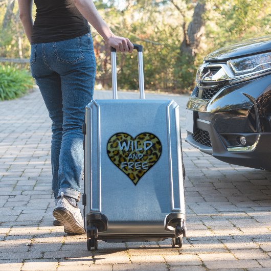 Sticker Cheetah léopard amusant motif sauvage et libre coe (Valise Insitu)