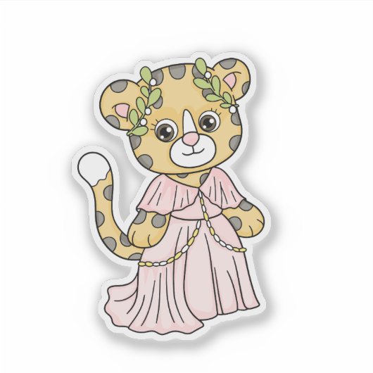 Sticker Cheetah Princess (Devant)