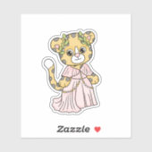Sticker Cheetah Princess (Feuille)